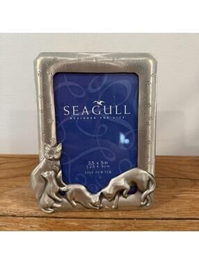 Vintage Seagull Pewter “Cats” Frame 3.5x5 Etain Zinn Canada 1993 PF1058